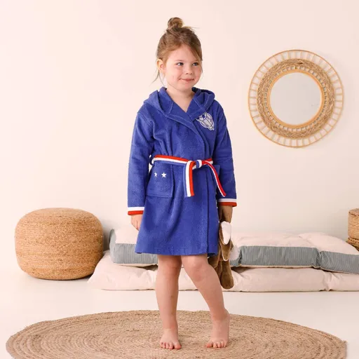 Halat de baie pentru copii din terry Bouclé Colombine, cu motiv de fotbalist