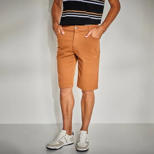 Bermude elastice din bumbac cu talie elastică