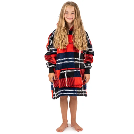 Hanorac imitație blăniță cu micropluș Carouri, 4Home, uni S – pentru copii