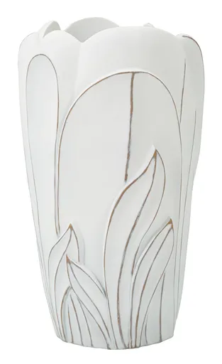 Vaza Gardy, Mauro Ferretti, 29x29x48 cm, polirasina, alb antic