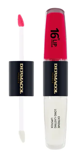 Dermacol Culoare pentru buze în două faze de lungă durată si luciu 16H Lip Colour (Extreme Long-Lasting Lipstick) 4 + 4 ml 4