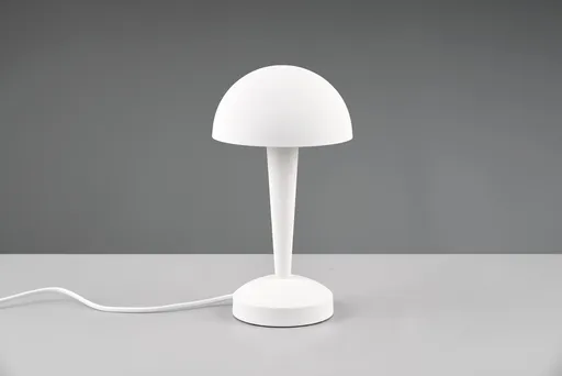 Lampa de masa Canaria, RL, 15x26.5 cm, 4.9W, 1x E14, metal, alb mat