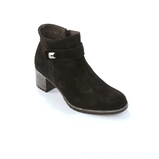 Ghete din piele cu toc și gleznă