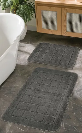 Set covorase de baie, L'essentiel Maison, Kareli, Antracit