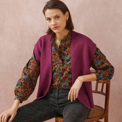 Vestă tricotată fin