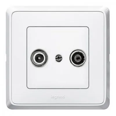 Priza rd-tv de capat alba Legrand Cariva 773833