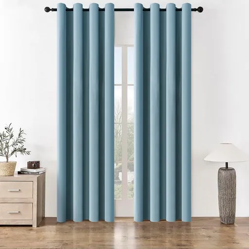 Draperie blackout 4Home Manila albastru-gri , 150 x 250 cm, albastru