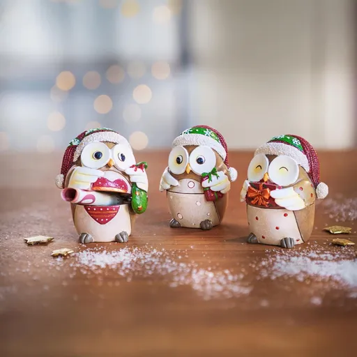 Cutiuțe cadou Bufnițe, set 3 buc.