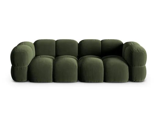 Canapea 4 locuri, Loretto, Cosmopolitan Design, 250x100x68 cm, catifea, verde
