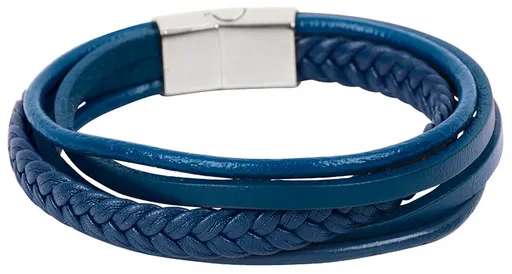 Troli Brățară din piele albastră Leather