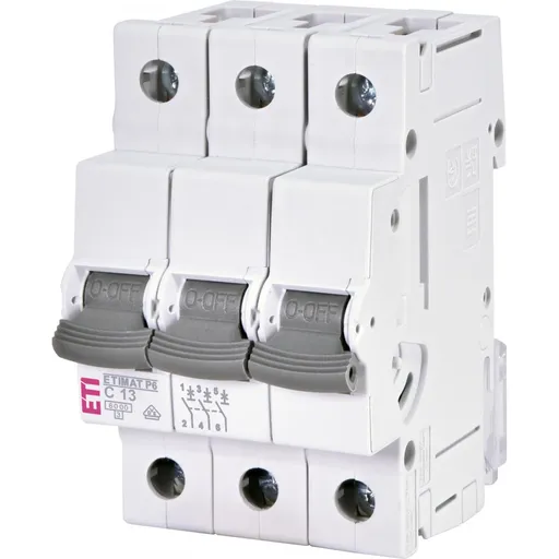 Siguranta automata 3P 13A, curba C, 6kA Eti 001900329