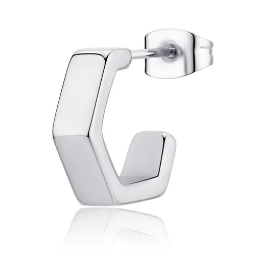 S'Agapõ Cercel single rotund din oțel Snap SNP32