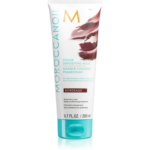 Moroccanoil Color Depositing mască fină de hrănire fără pigmenți permanenți de culoare Bordeaux 200 ml