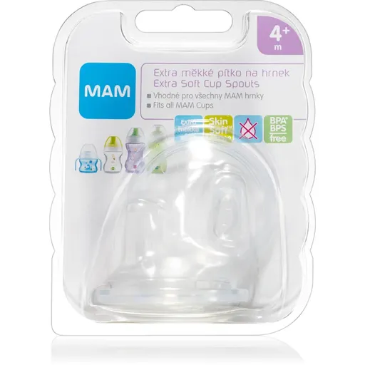 MAM Baby Bottles Extra Soft Cup Spout capac de rezervă cu băutor 4m+ 2 buc
