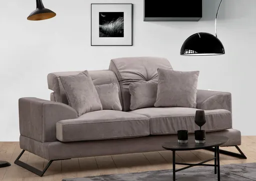 Canapea 2 locuri, Atelier del Sofa, 560ARE1522, Gri deschis