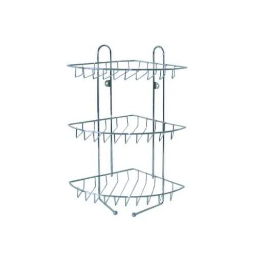 Etajeră de colț pentru baie, 3 rafturi