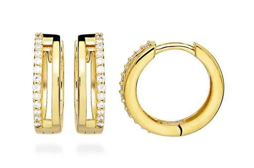 Silver Cat Cercei rotunzi din argint cu pietre de zircon cubic SC540