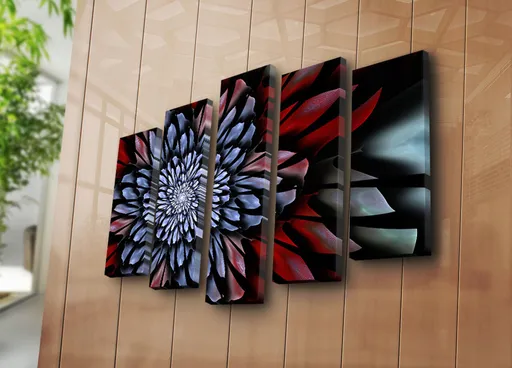 Tablou decorativ, 5PATK-244, 19 x 70 cm, Multicolor