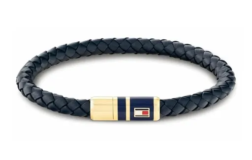 Tommy Hilfiger Brățară stilată din piele albastră închisă 2790640S