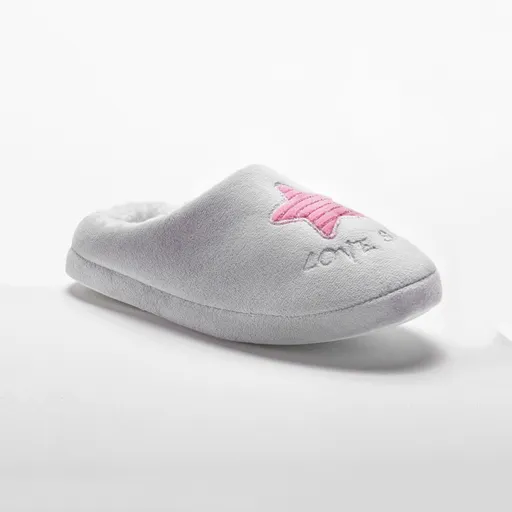 Papuci de fleece cu petic în formă de stea