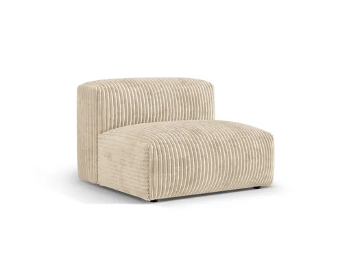 Modul pentru canapea, 1 loc, Martina-212, Micadoni Home, 92x106x75 cm, velur, bej deschis