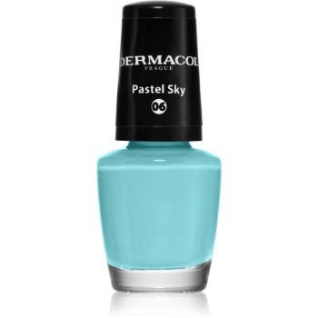 Dermacol Mini lac de unghii culoare 06 Pastel Sky 5 ml