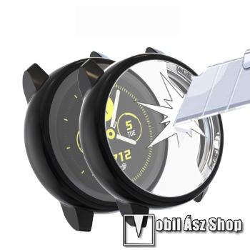 Okosóra szilikontok - A teljes előlapot védi, 360 fokos védelem! - FEKETE - SAMSUNG SM-R500 Galaxy Watch Active