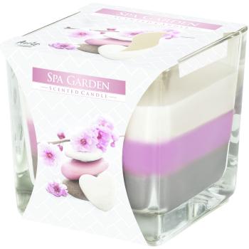 Lumânare parfumată în sticlă Curcubeu Spa garden, 170 g