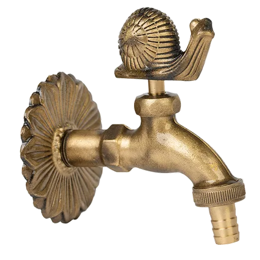 Robinet decorativ 1/2", dublu serviciu din alama si finisaj Melc