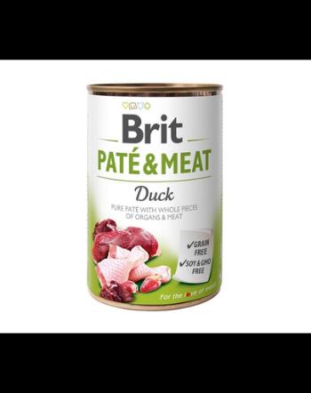 BRIT Pate&amp;Meat duck 400 g Hrana umeda caine, pateu rata