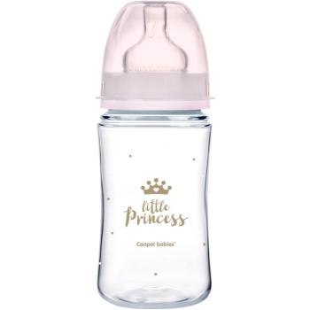 Canpol babies Royal Baby biberon pentru sugari 3m+ Pink 240 ml