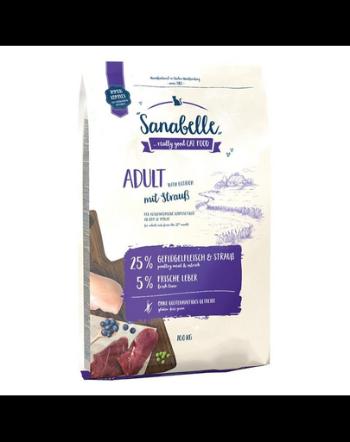 SANABELLE Hrana uscata pisici adulte, cu strut 10 kg