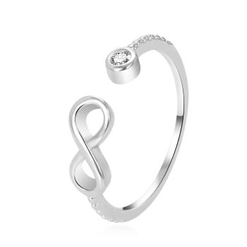 Agato Inel deschis din argint cu simbolul infinitului AGT-R63W 52 mm