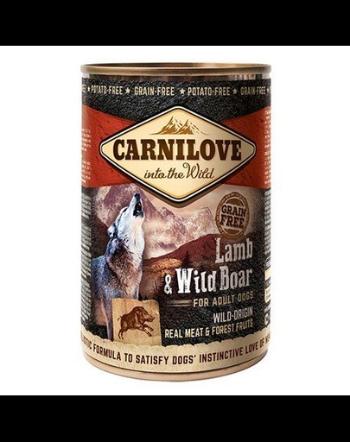 CARNILOVE Wild Meat Lamb&amp;Wild Boar miel și misteț 400 gr