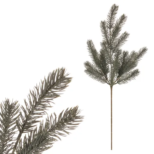 Ramură artificială din molid verde, 25 x 60 cm