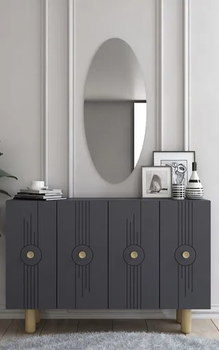 Consola, Hanah Home, Fraud Bohem KM120, 120x75x29.6 cm, Antracit