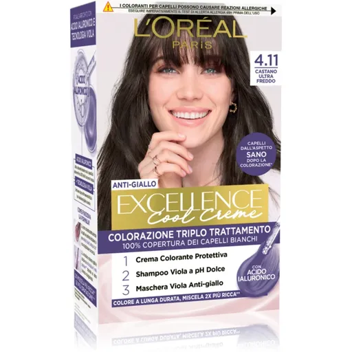 L’Oréal Paris Excellence Cool Creme culoare par culoare 4.11 Ultra Ash Brown 1 buc