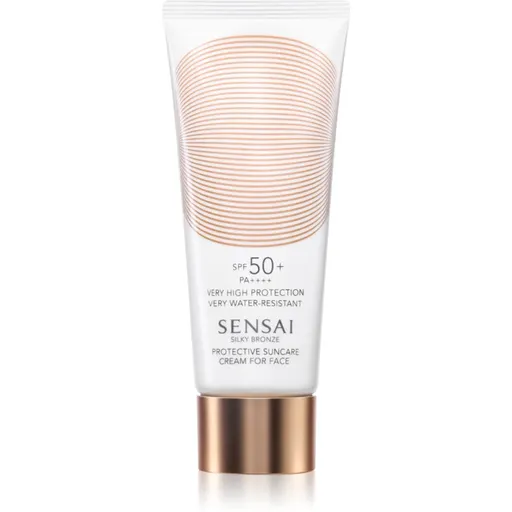 Sensai Silky Bronze crema protectoare pentru fata protectie solara SPF 50+ 50 ml