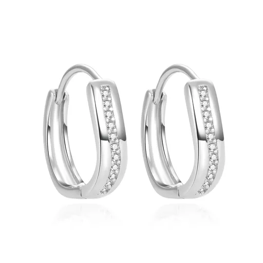 Beneto Cercei cercuri din argint originali cu zirconi AGUC2375L