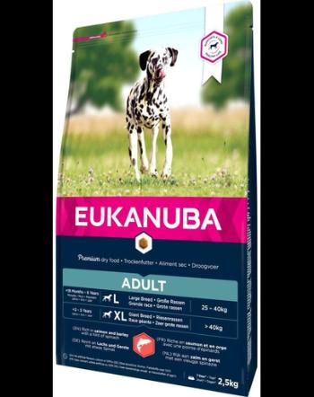 EUKANUBA Dry Base Adult Large Breeds Salmon &amp; Barley hrana uscata caini adulti talie mare, somon si orz 2.5 kg
