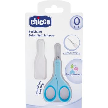 Chicco Baby Moments foarfece cu vârf rotunjit pentru copii 0m+ Blue 1 buc