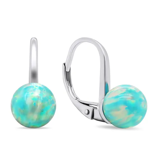 Brilio Silver Cercei fermecători din argint cu opale sintetice EA681WG