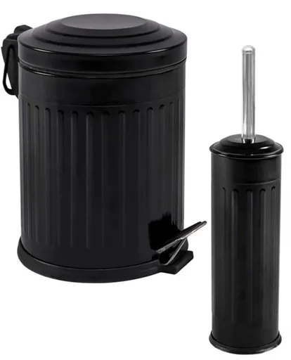 Set de baie, Hermia, 960DYN1940,  Dimensiune pensulă: 38 x 9,5 cm (1 bucată), Negru