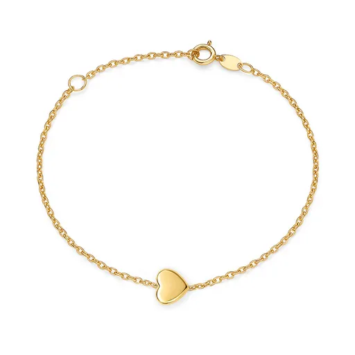 Brilio Brățară romantică din aur galben cu inimă 14/773.031 Esp