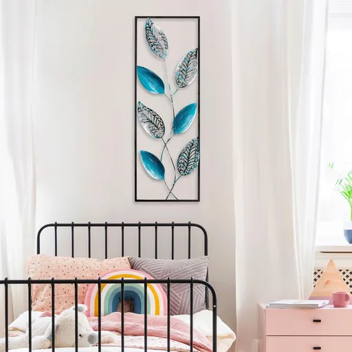 Decoratiune de perete, Leaf 2, Dimensiune: 32 x 90 cm, Multicolor