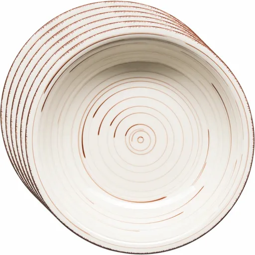 Mäser Set of 6 deep plates Bel Tempo 21.5 cm, beige, bej