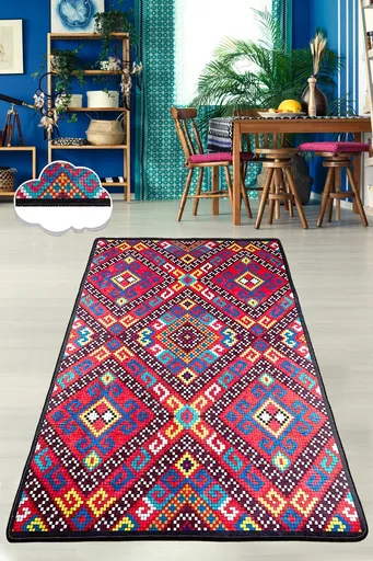 Covor, Jelo, 80x120 cm, Poliester, Multicolor