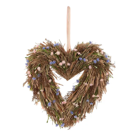 Decorațiune suspendată Inimă din lavandă uscată,24 x 24 x 6 cm