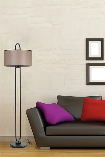 Lampadar, Opviq, 846STL2958, Bej / Negru / Bronz