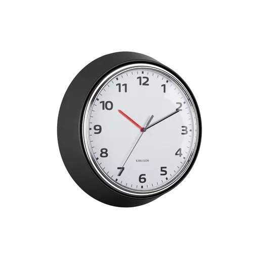 Karlsson 6006BK ceas de perete design negru,diametru 34 cm, negru